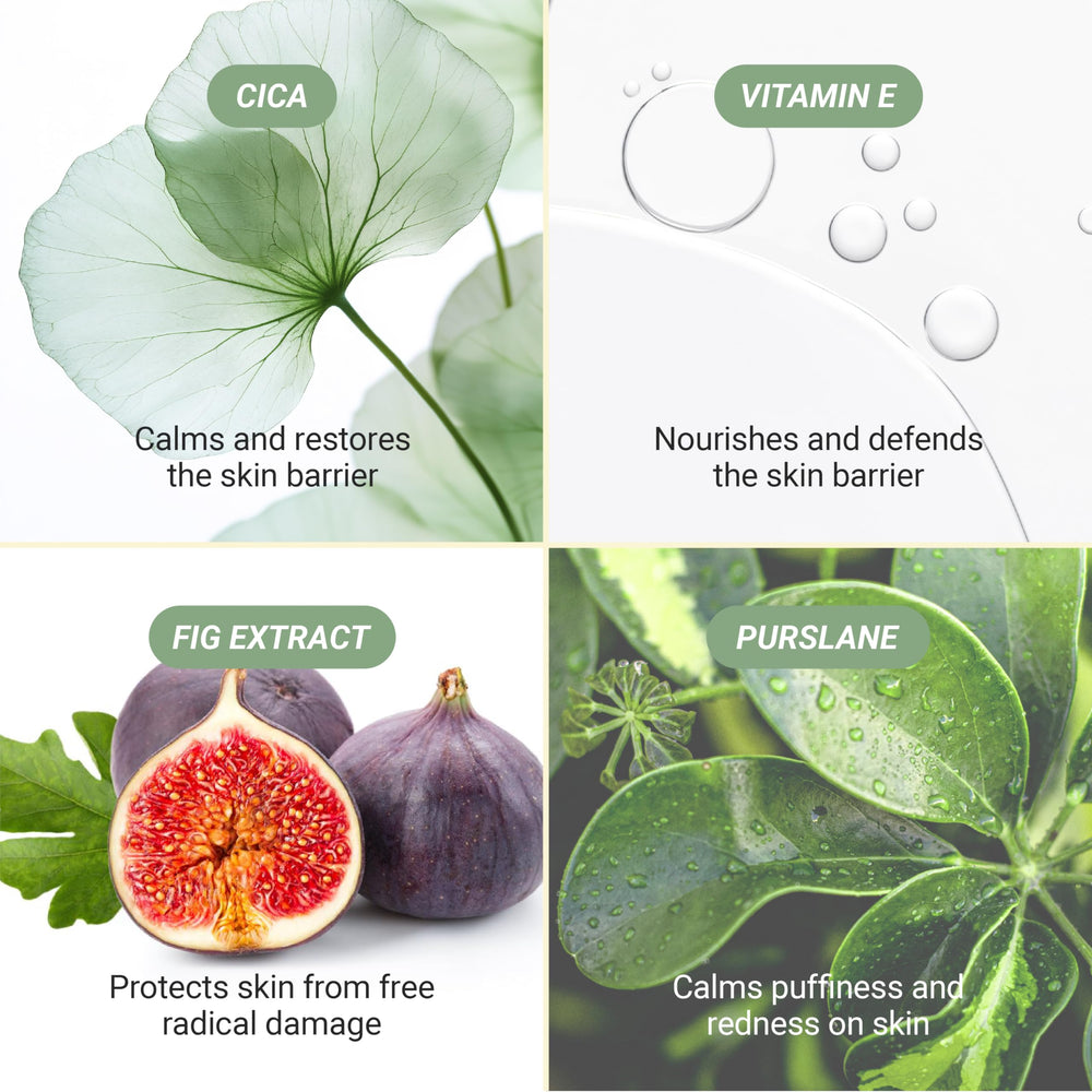 Meebak CICA Toner Spray vitamin-e-bottle signals antioxidant protection.