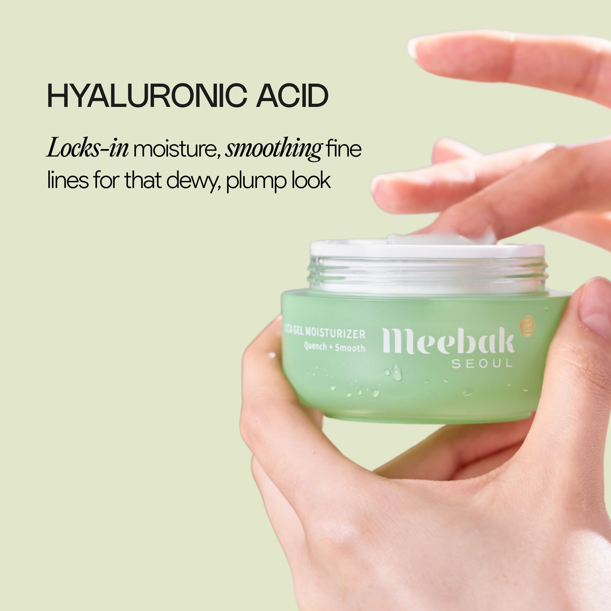 Meebak Cooling gel on skin demonstrates refreshing feel during application