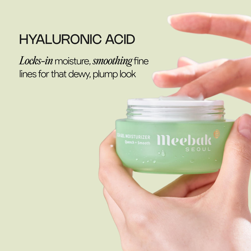 Meebak Cooling gel on skin demonstrates refreshing feel during application