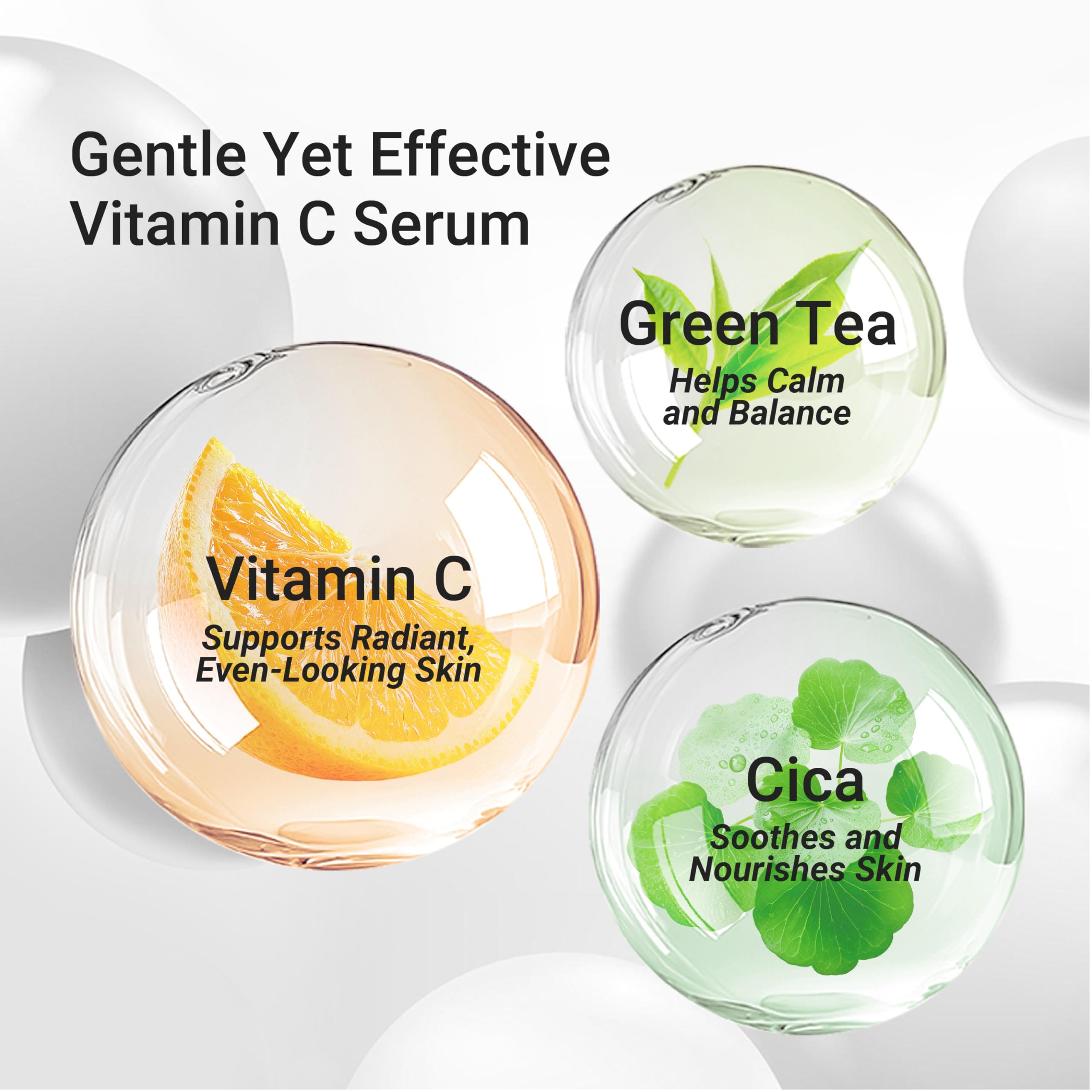 Meebak Vitamin C Serum application on hand shows lightweight texture.