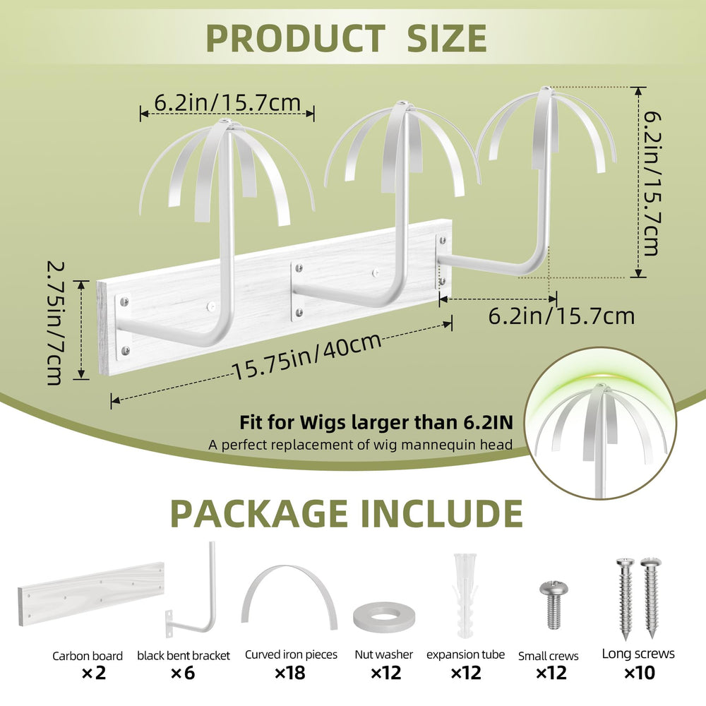 MEEMENG wig hanger with wood and carbon steel build balances durability and stylish display.