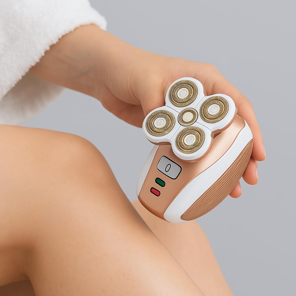 Meeteasy Electric Leg Shaver legs-smooth result suggests soft skin.