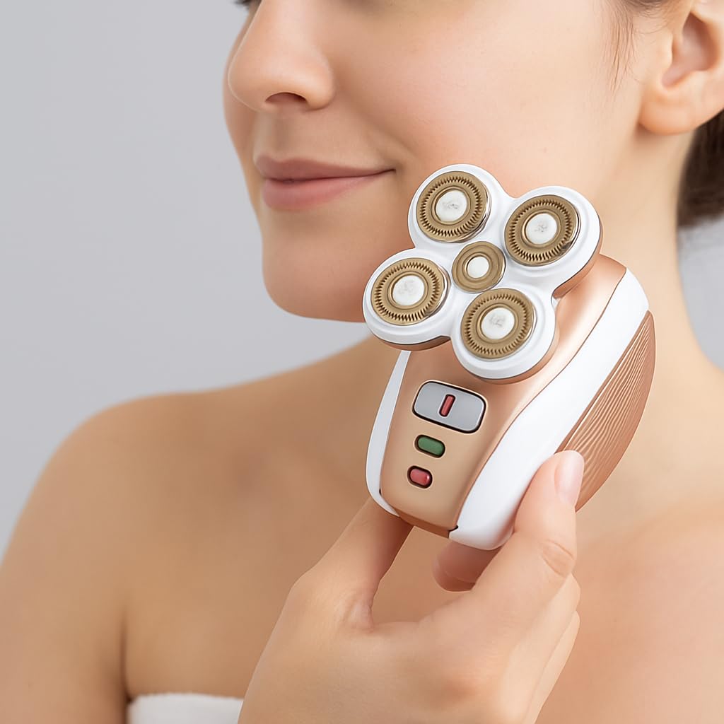Meeteasy Electric Leg Shaver recharge port highlights easy rechargeable power for travel.