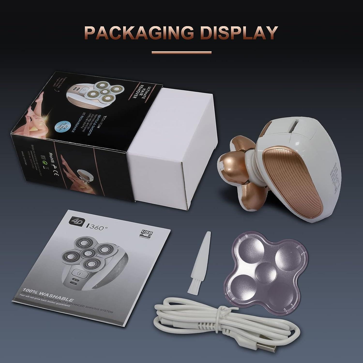 Meeteasy Electric Leg Shaver travel case demonstrates compact, elegant design.