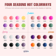 MEFA forest tones display highlights fall colors for chic seasonal nails.