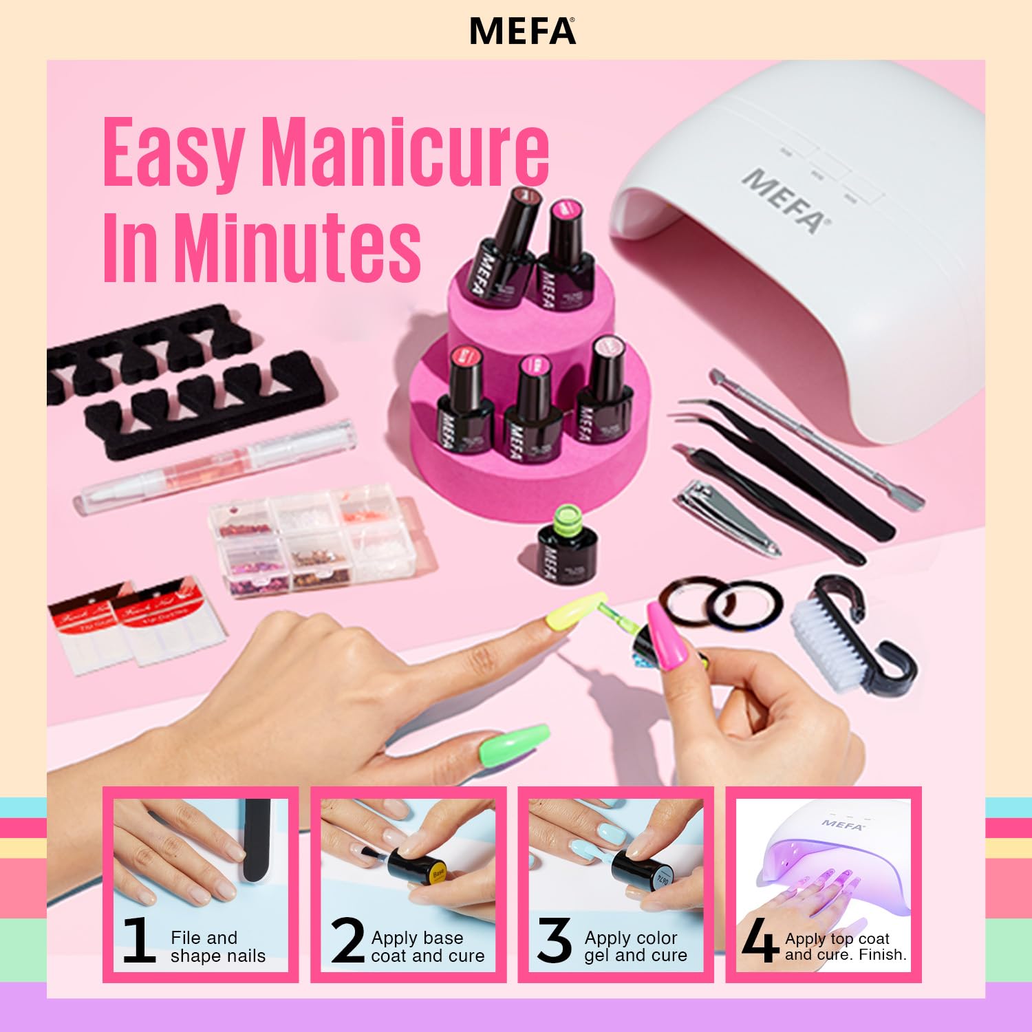 MEFA matte and glossy base/top coats for versatile finishes