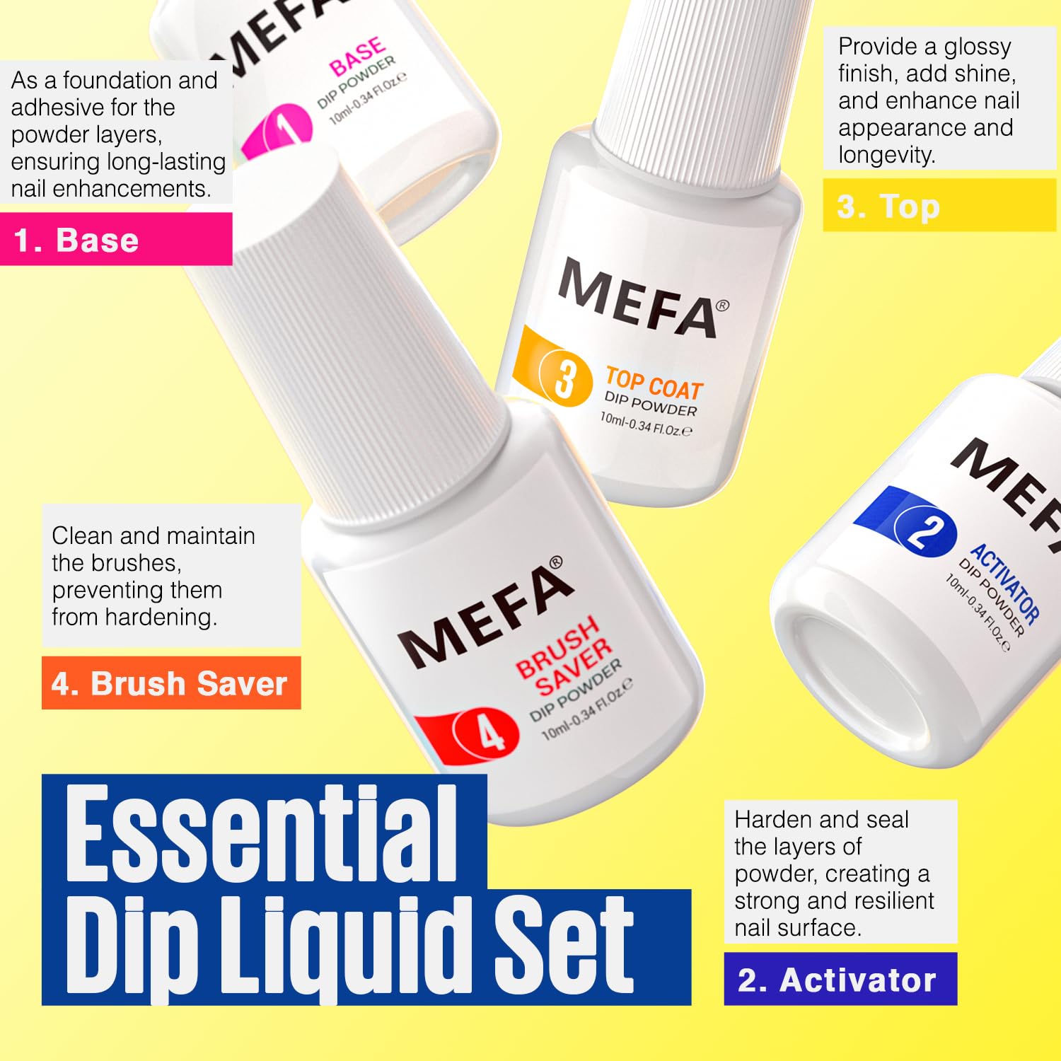MEFA brush saver included to protect applicators and maintain consistency.
