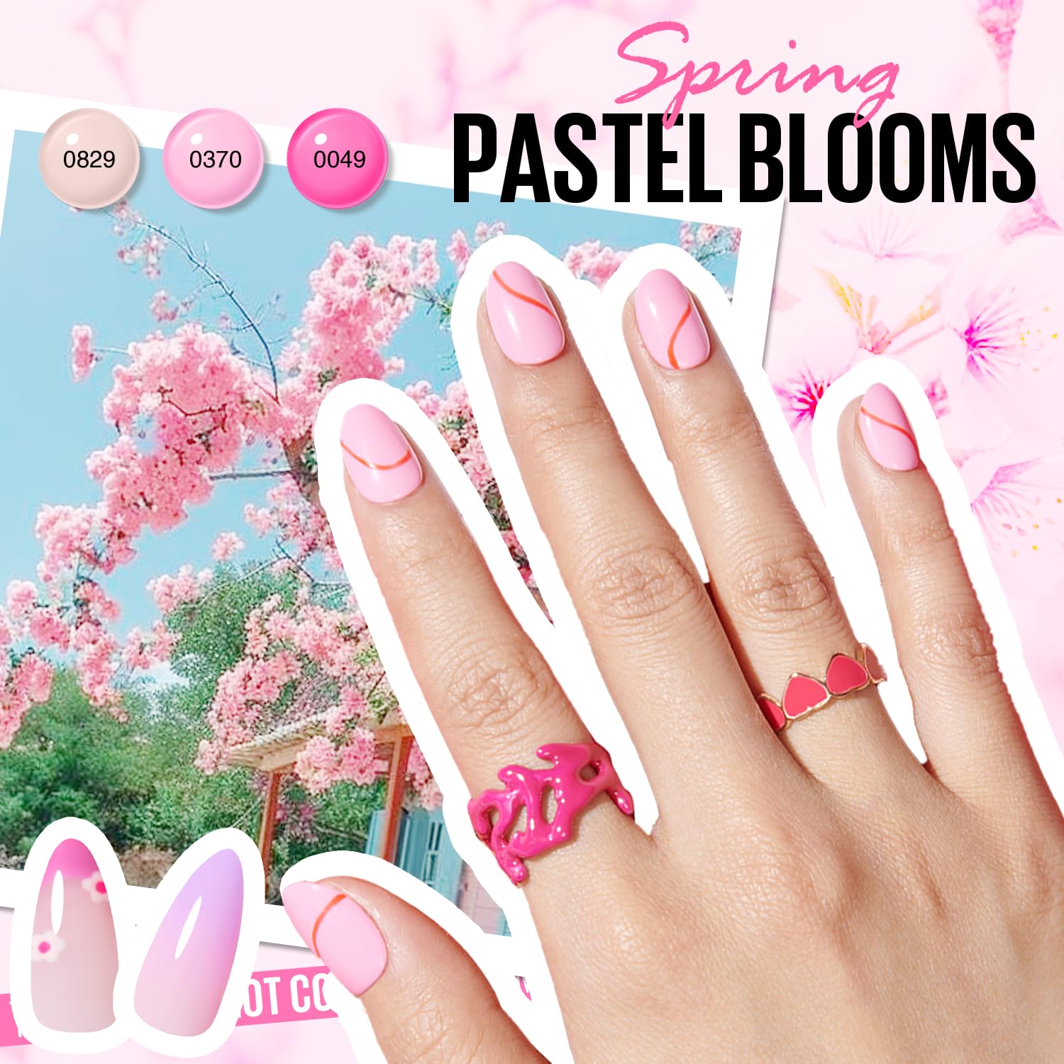 MEFA false nail swatches previewing colors and finishes