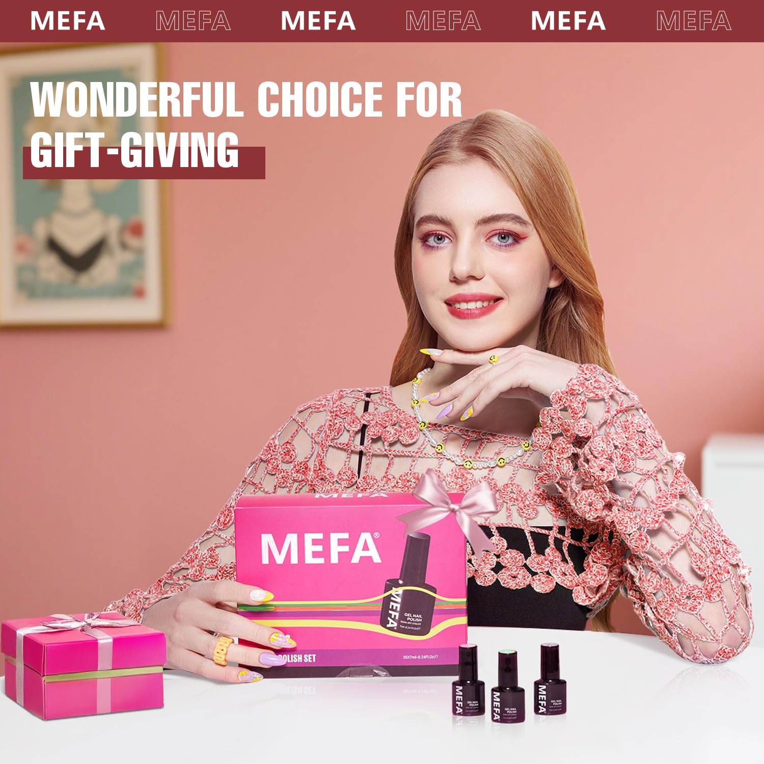 MEFA gift-ready packaging concept suitable for Valentine’s Day and birthdays.