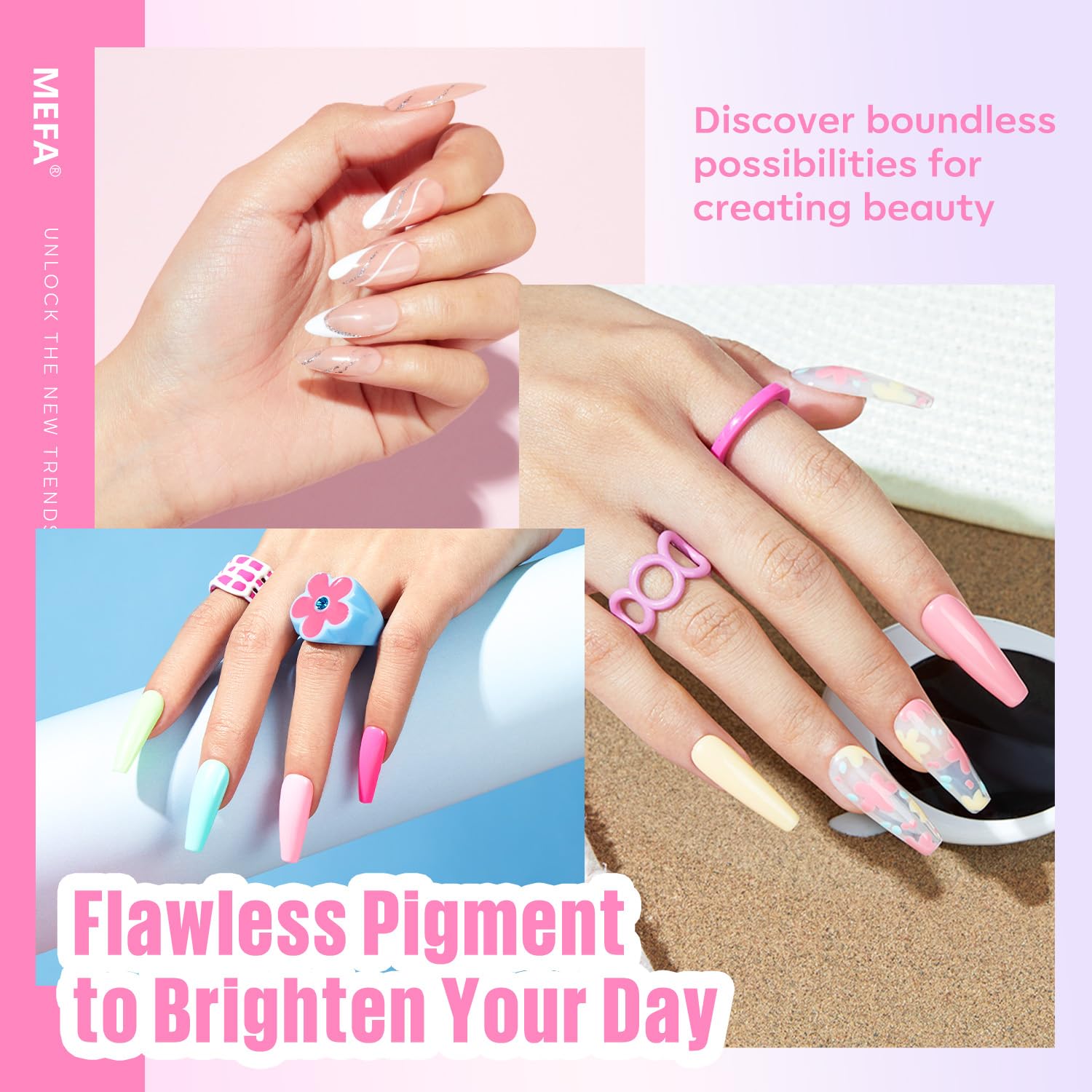 MEFA glossy top coat delivers a high-shine, durable finish.