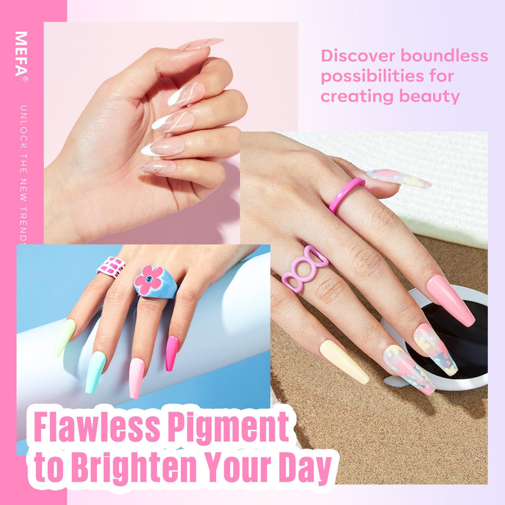 MEFA glossy top coat delivers a high-shine, durable finish.
