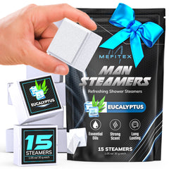 Mefitex shower steamers for men pack—bold scent to energize your shower routine