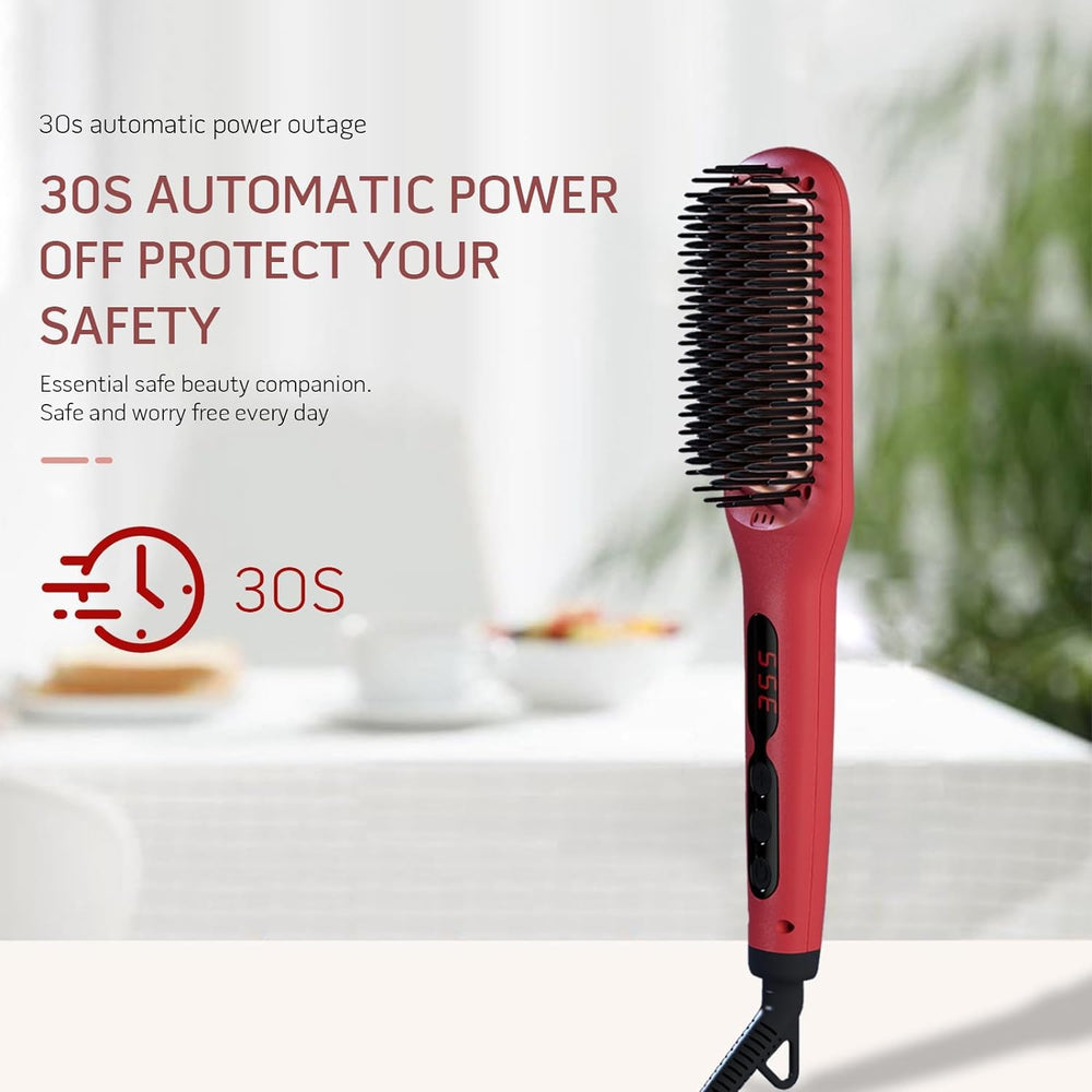 MEGAWISE Pro straightener brush anti-scald design for comfortable styling