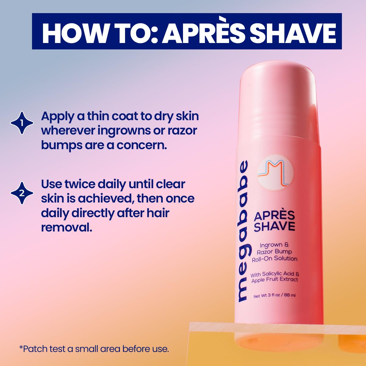 Megababe Après Shave legs use after shaving for ingrown prevention
