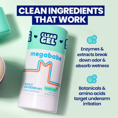 Aplicación suave de Megababe Daily Deodorant sin fricción