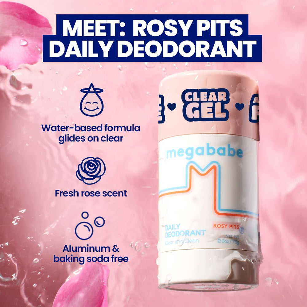 Megababe Daily Deodorant Rosy Pits application swirls on smoothly