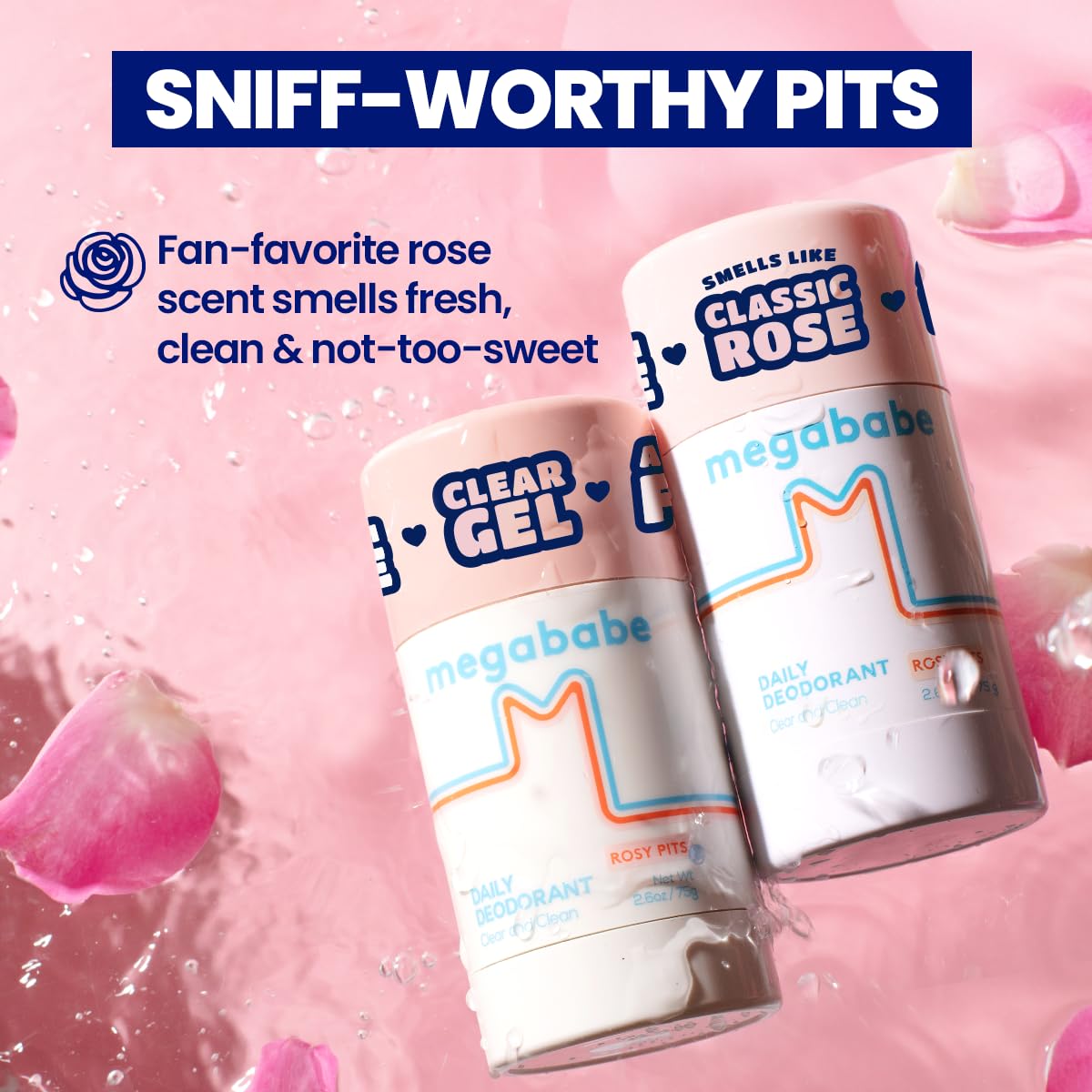 Megababe Daily Deodorant Rosy Pits no white residue aluminum-free