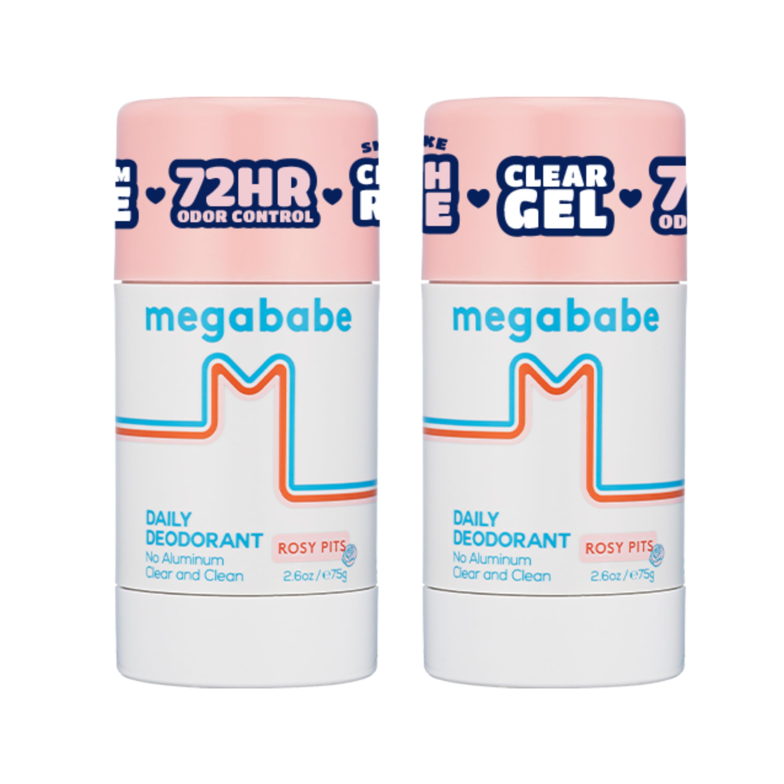 Megababe Daily Deodorant Rosy Pits with twist-cap packaging for travel