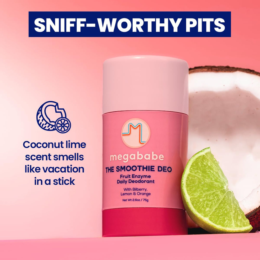 Megababe Smoothie Deo stick glides smoothly for easy application.