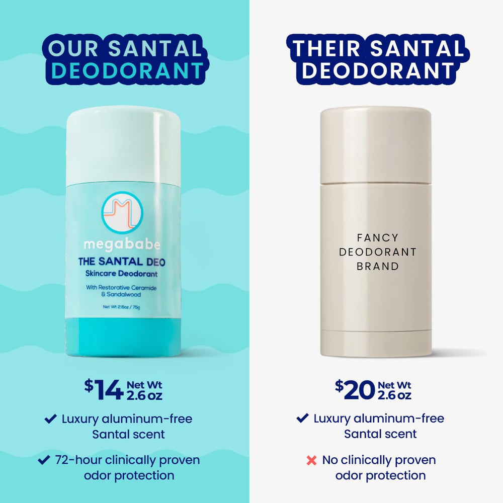 Megababe Santal Deo silky-stick glide without tugging