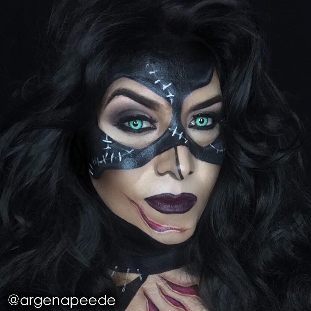 Mehron CreamBlend Stick applied to the face and body for seamless coverage.
