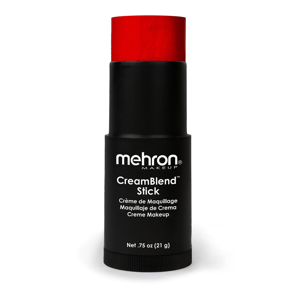 Mehron CreamBlend Stick packaging shows professional-grade makeup for bold Halloween looks.