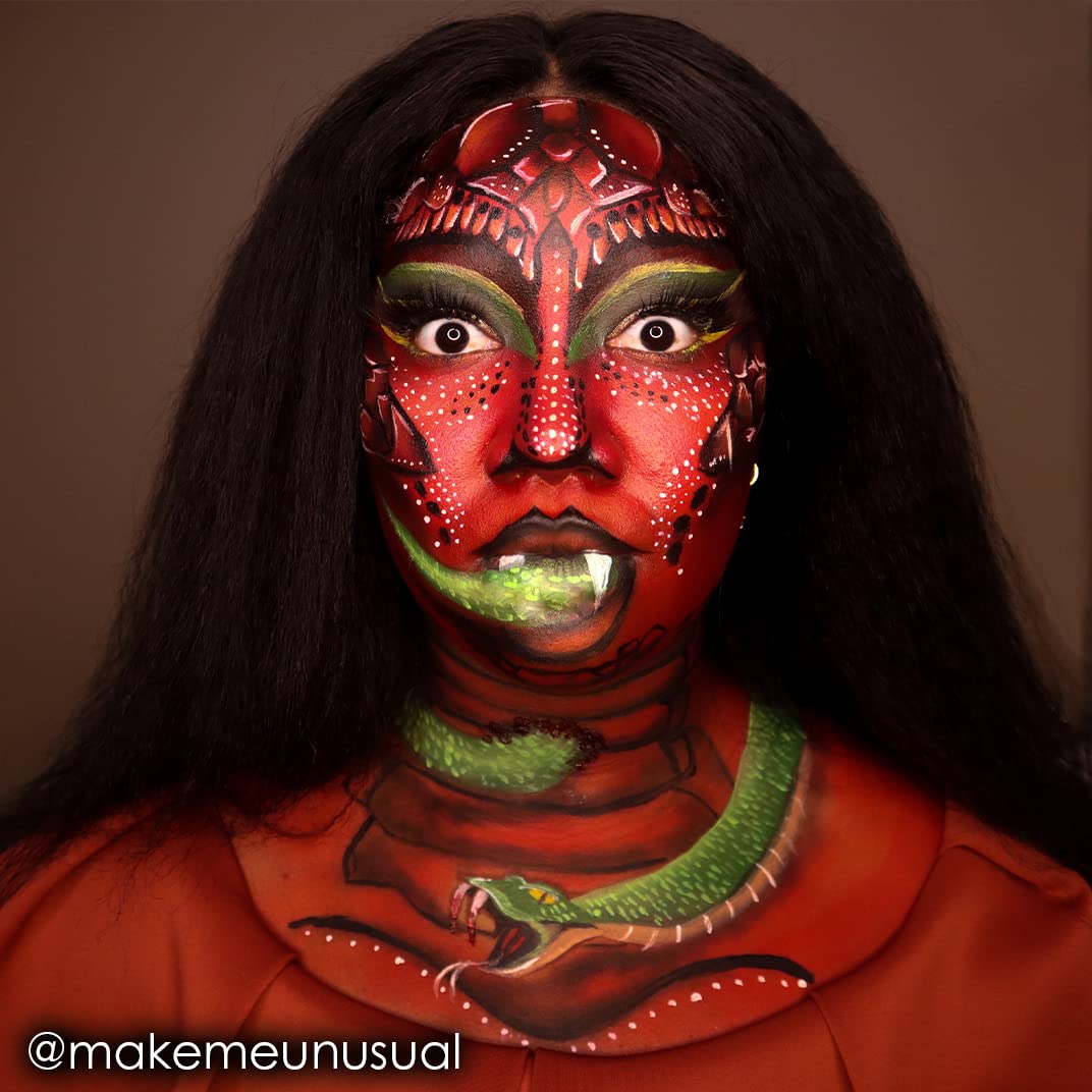 Mehron CreamBlend Stick swirl application demonstrates easy blending for flawless color.