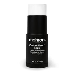 Mehron CreamBlend Stick white compact for precise base coverage.