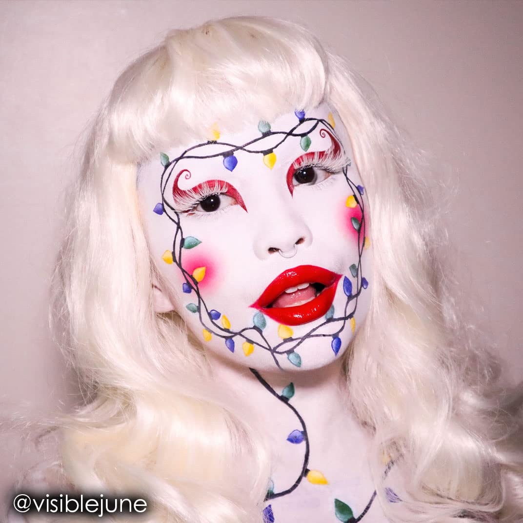 Mehron CreamBlend Stick white swatch shows bold color payoff.