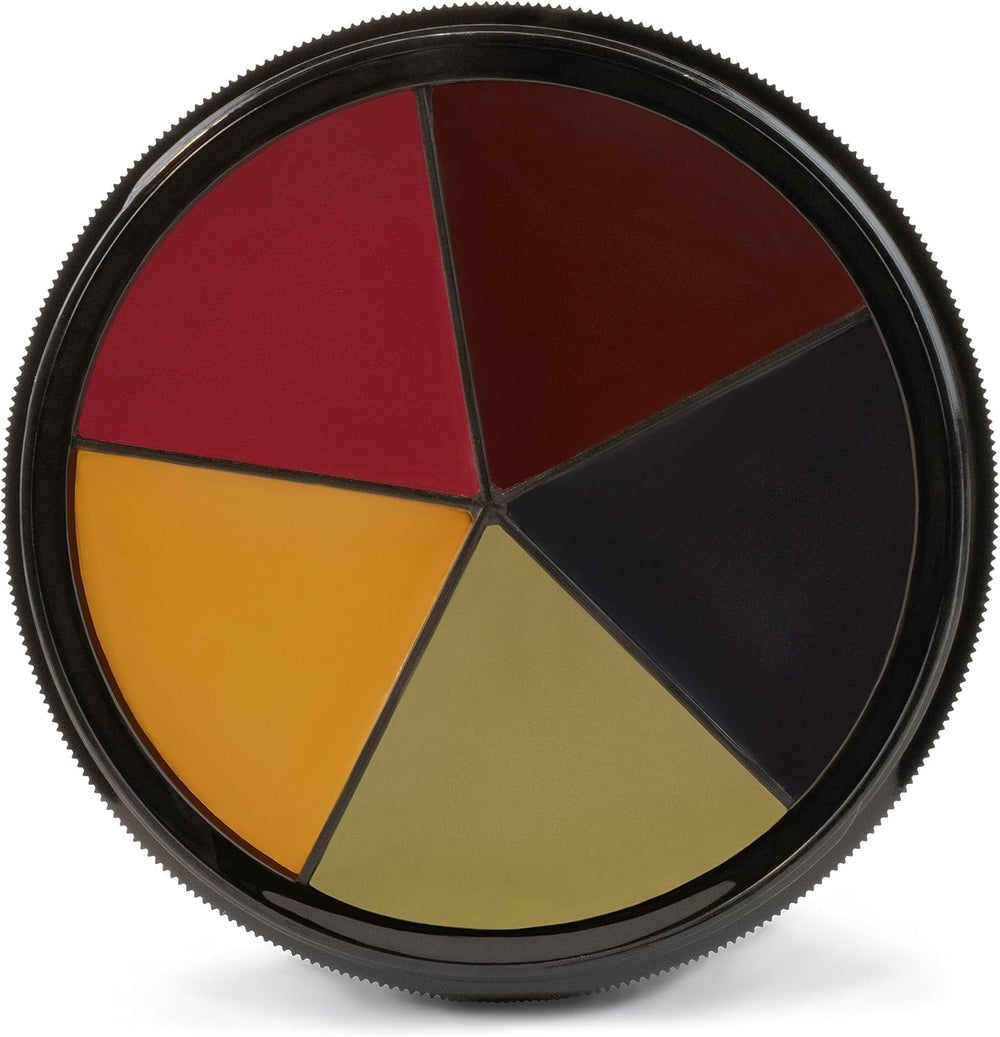 Mehron PRO FX Bruise Wheel 5-color palette swatches for realistic bruises in film