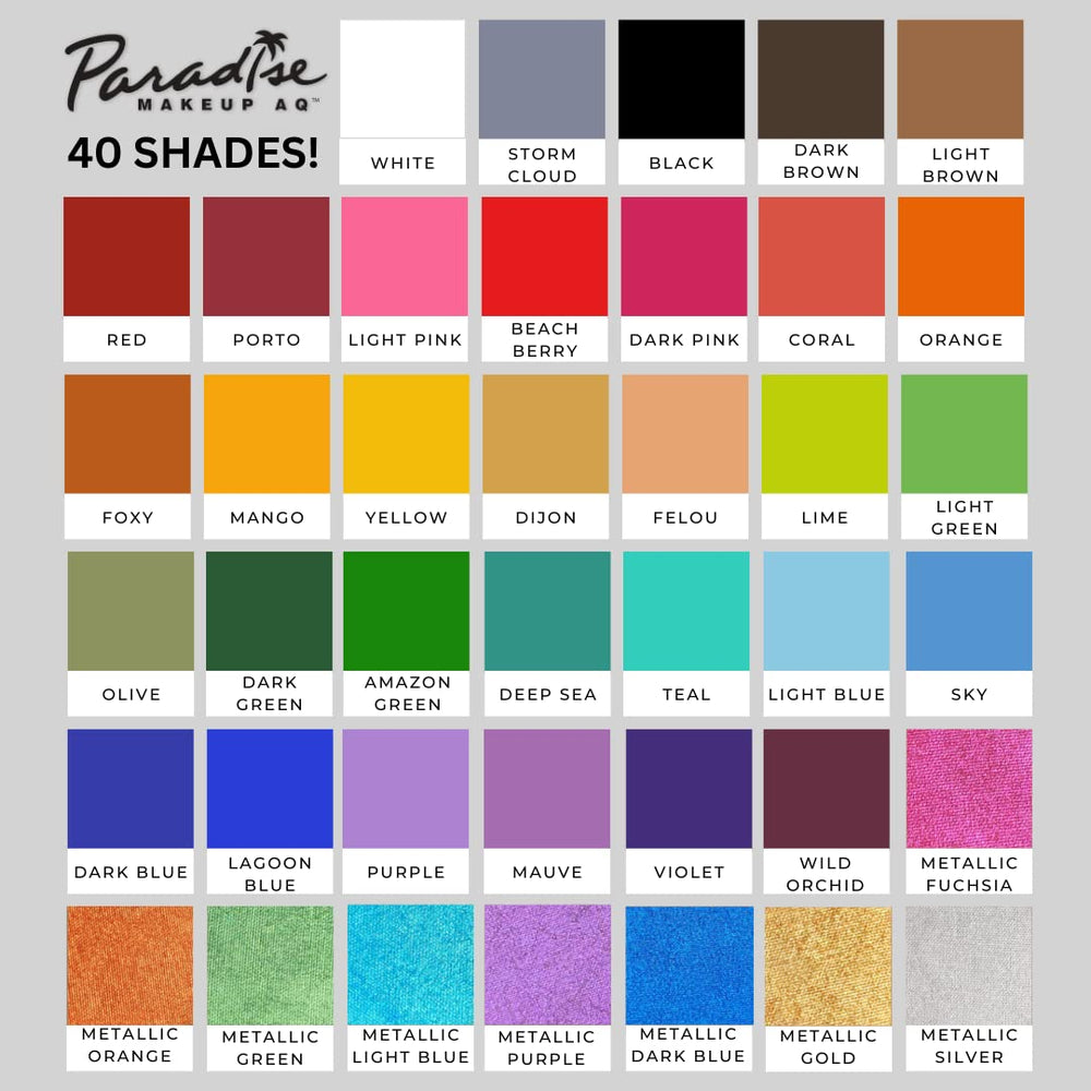 Mehron Paradise Makeup AQ light blue stage-ready finish for bold looks
