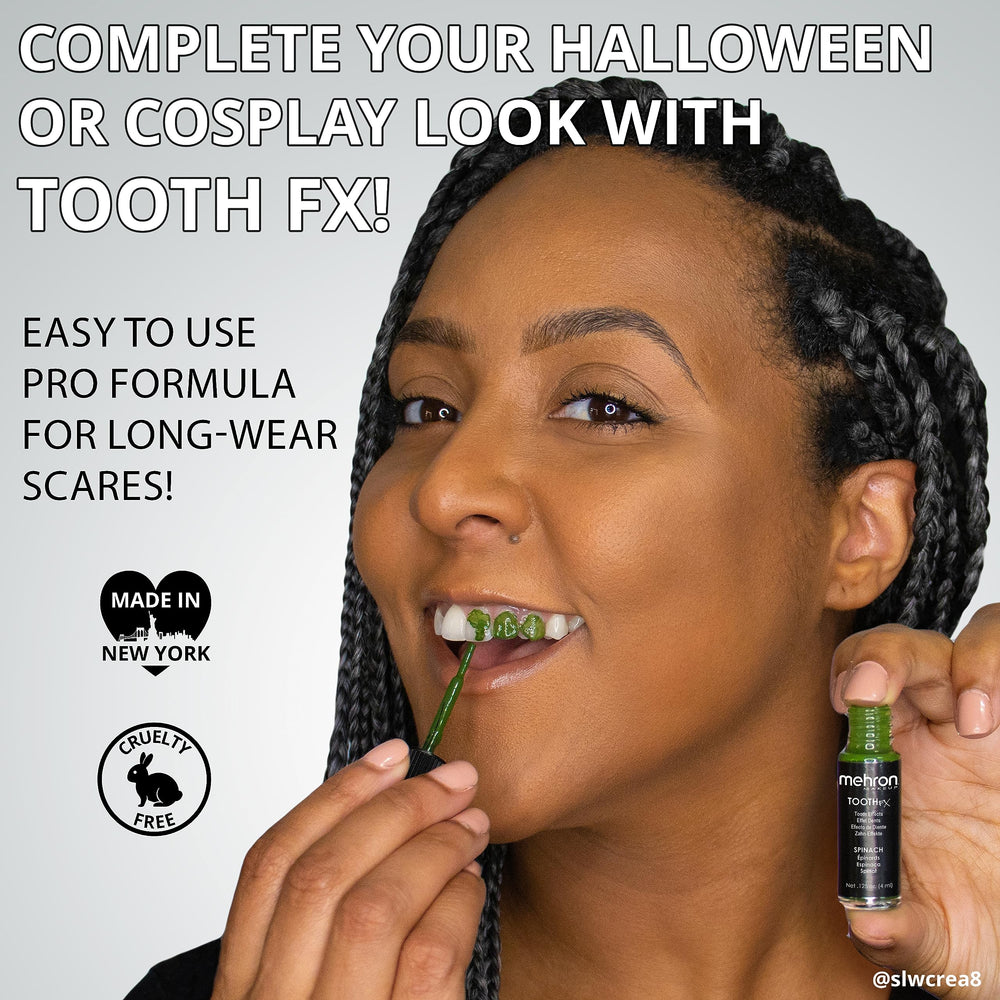 Mehron pintura dental negra para dientes con look de zombie