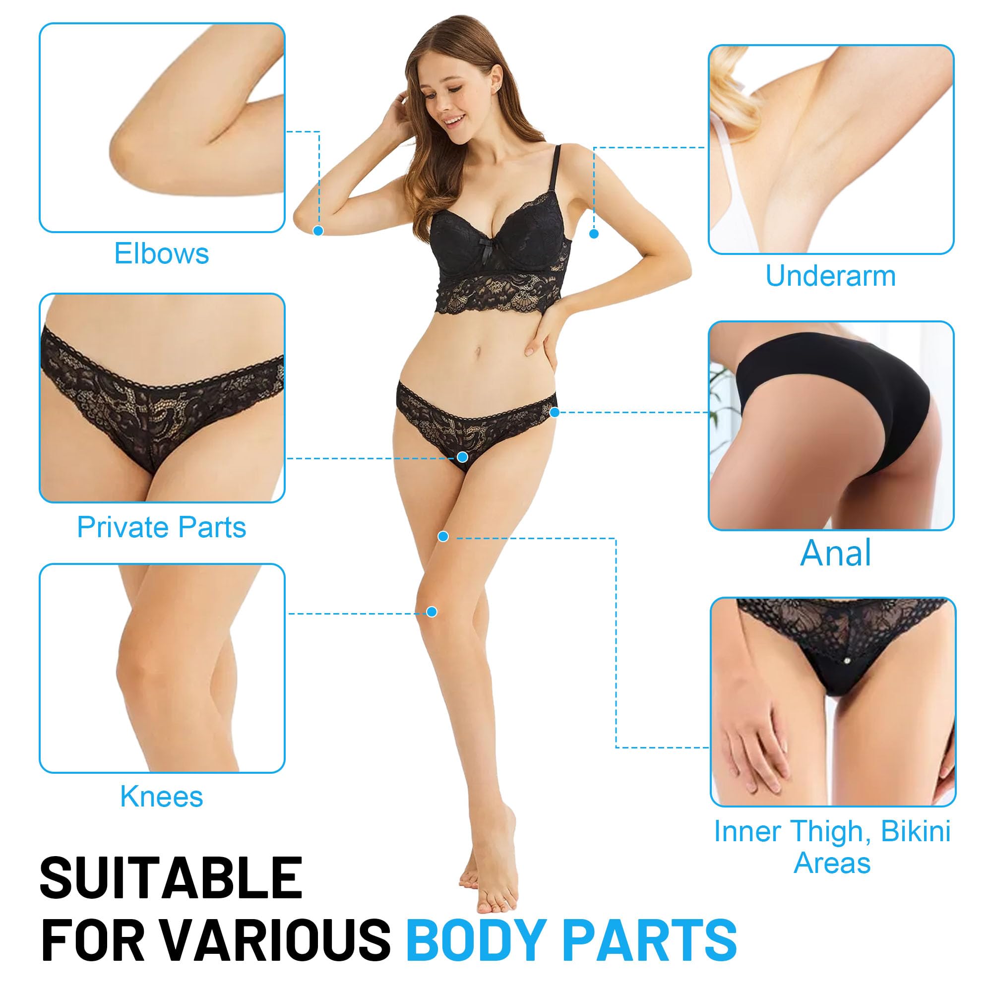 MEIDIAN Skin Whitening Cream bikini area use promotes even-toned results in intimate zones.