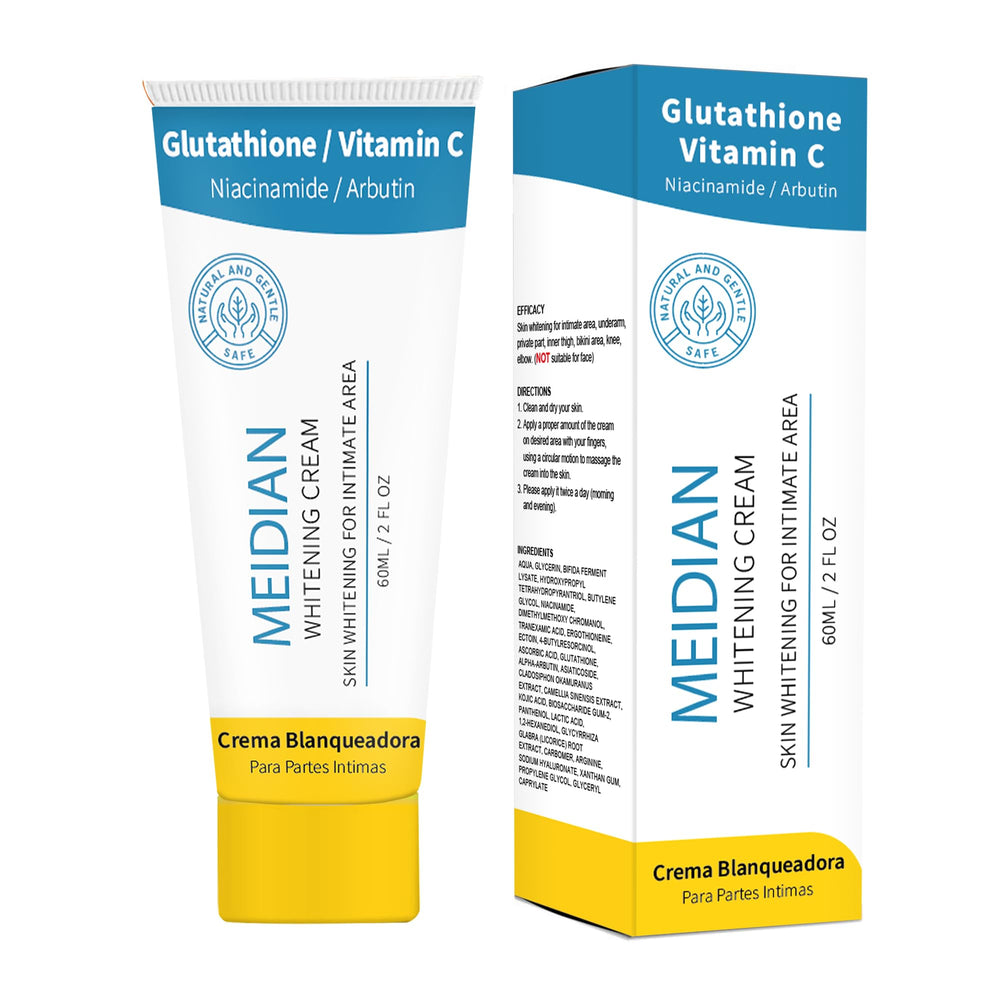 MEIDIAN Skin Whitening Cream twice daily routine image reinforces morning and evening use.