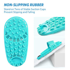Meidong silicone foot scrubber anti-slip suction cups grip wet floors.