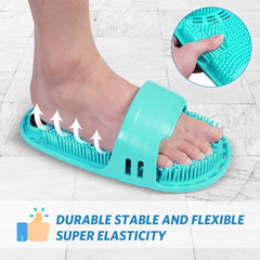 Meidong silicone foot scrubber with skin-friendly bristles for gentle cleansing.