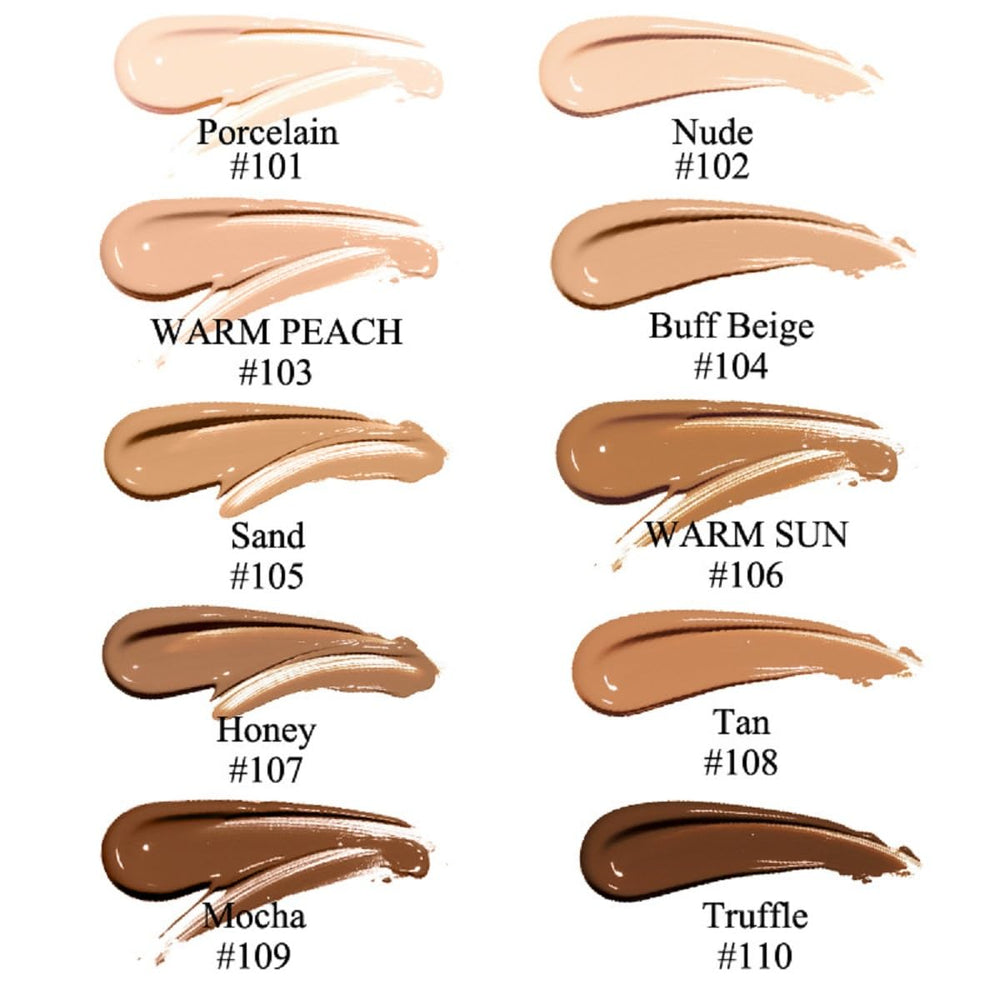 Meifen Phoera Foundation 2Pack facial blend demonstrates even skin tone