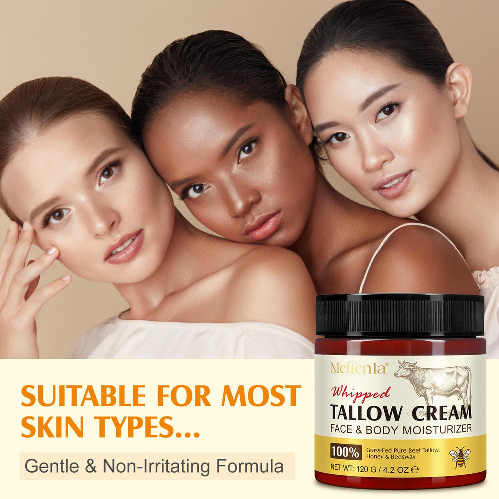 Meifenla sensitive skin usage image indicating gentle care for all skin types.