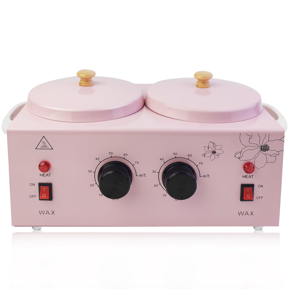 Meigons portable wax warmer with dual pots for fast, even hair removal prep.