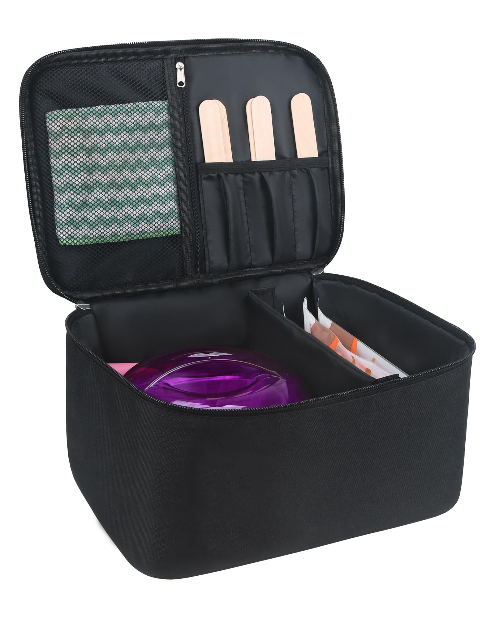 Meiiy Waxing Kit Bag side view shows durable construction for on-the-go organization