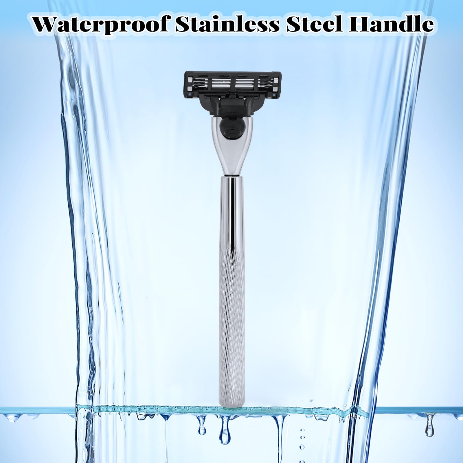MEIJIAYOU razor handle easy-clean design allows quick rinsing under running water.
