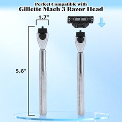 MEIJIAYOU razor handle zinc-alloy-durable highlights long-lasting construction for daily use.