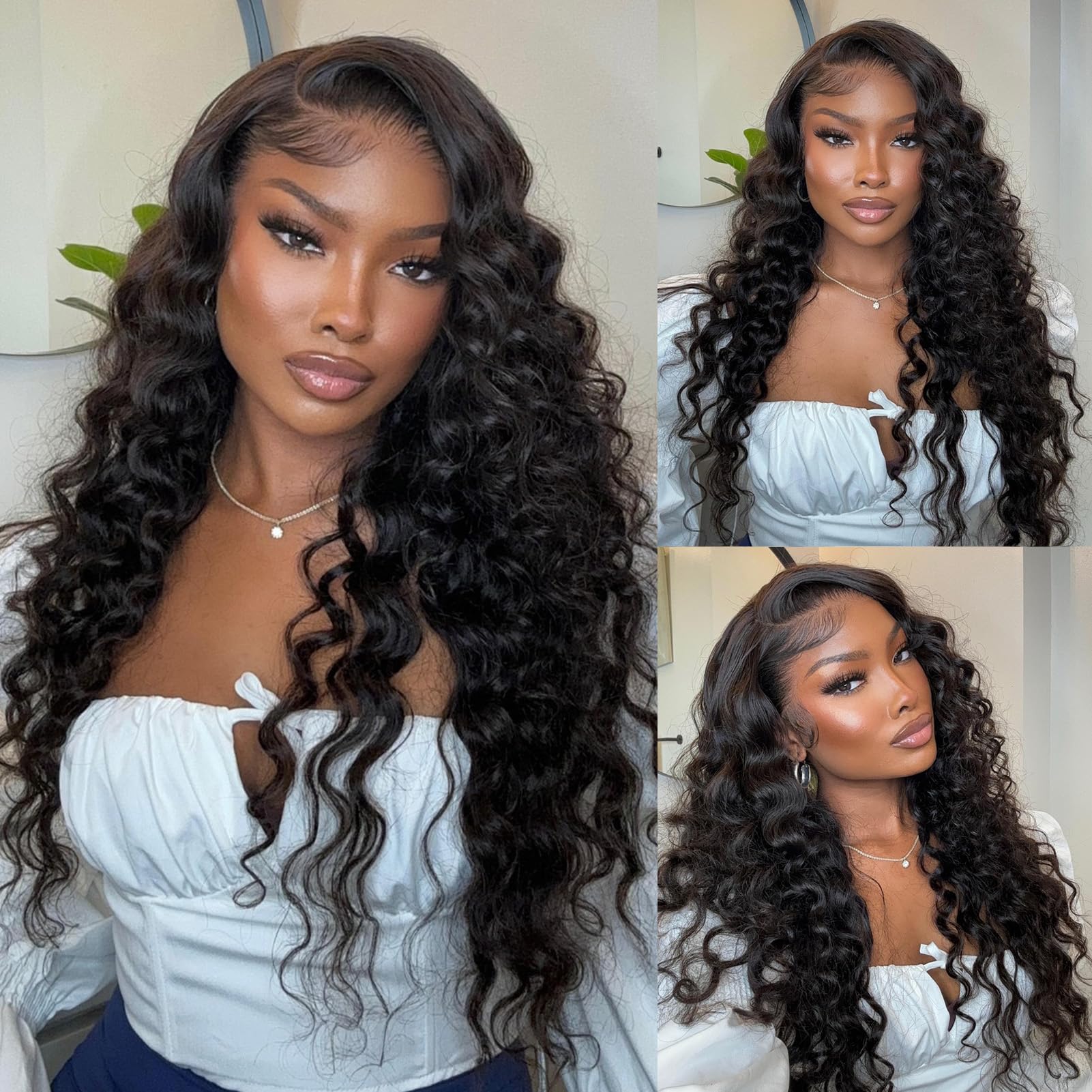 MEIMEI 28-inch loose wave HD lace front wig with natural volume for daily wear