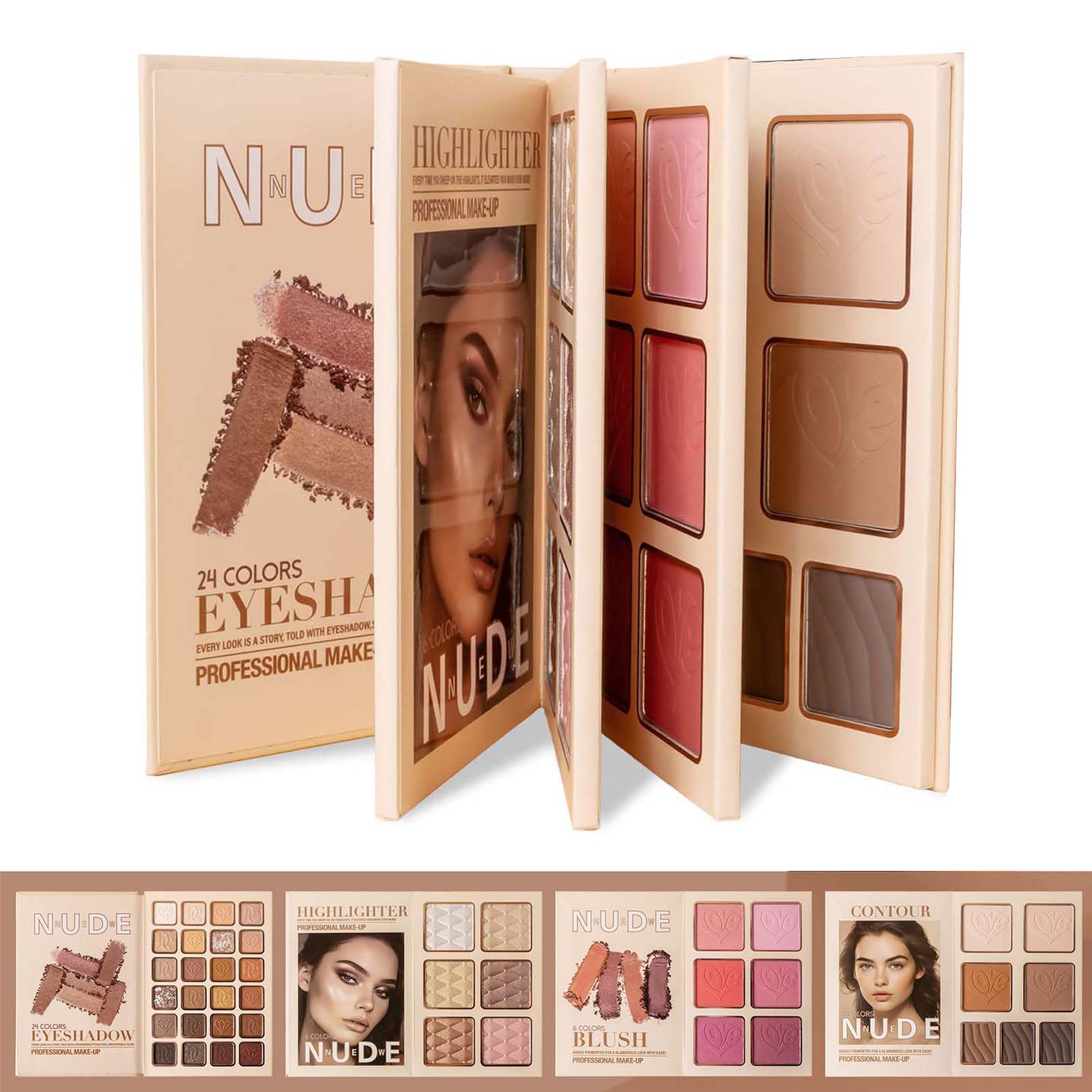MeiPlumLai book-palette cover for portable makeup inspiration.