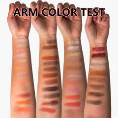 MeiPlumLai eyeshadow swatch collection shows rich, blendable pigments.