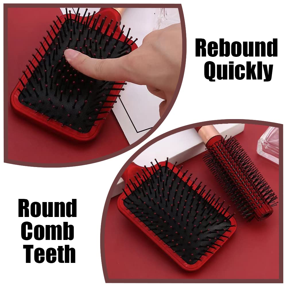 Meisheamin paddle brush detangles knots with soft bristles for easy brushing
