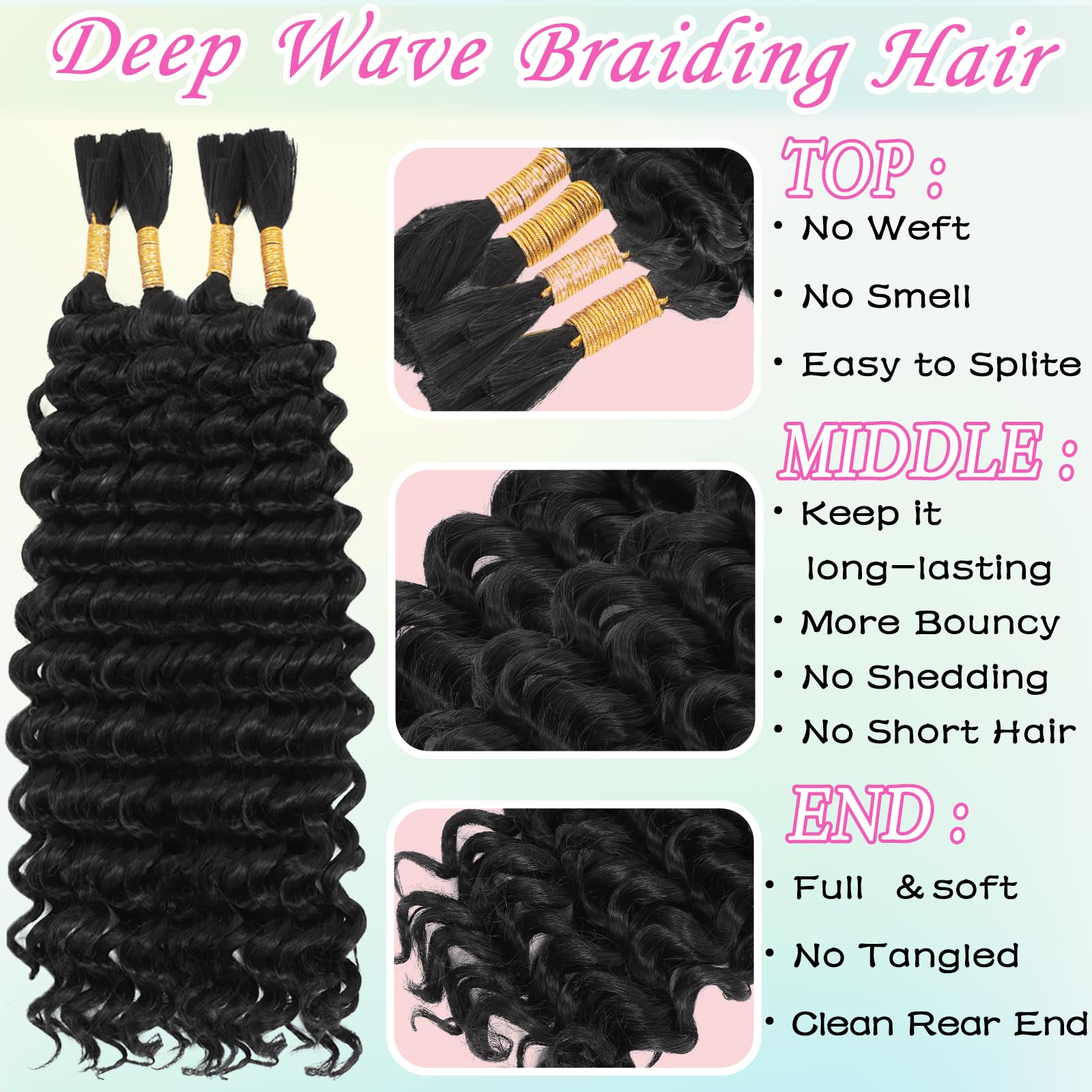 MEIYOU boho braiding hair mix texture closeup shows soft touch