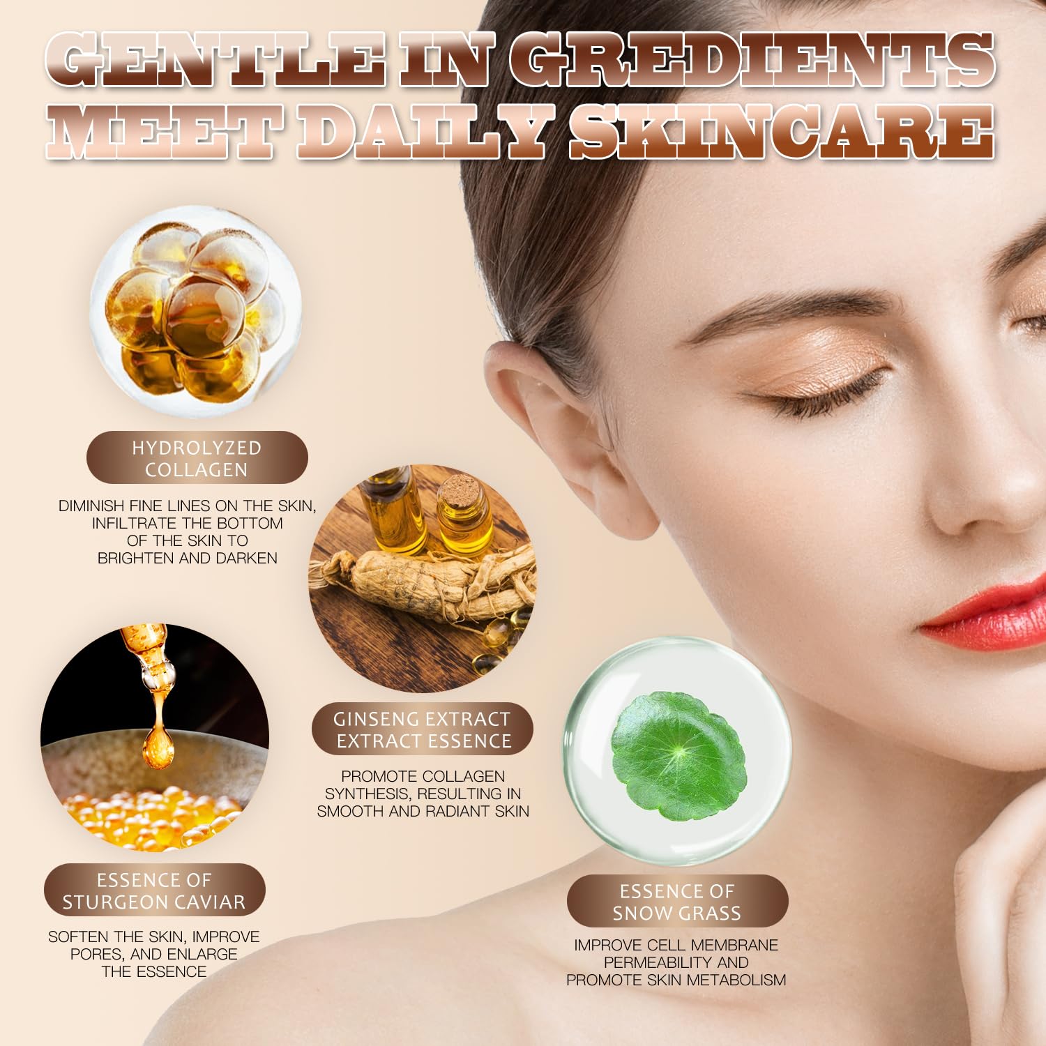 MEIYUANNAISI cordyceps eye cream targets delicate eye area and hydration.