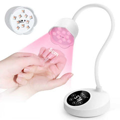 MEKK Gooseneck UV Nail Lamp on white backdrop for precise gel curing at home.