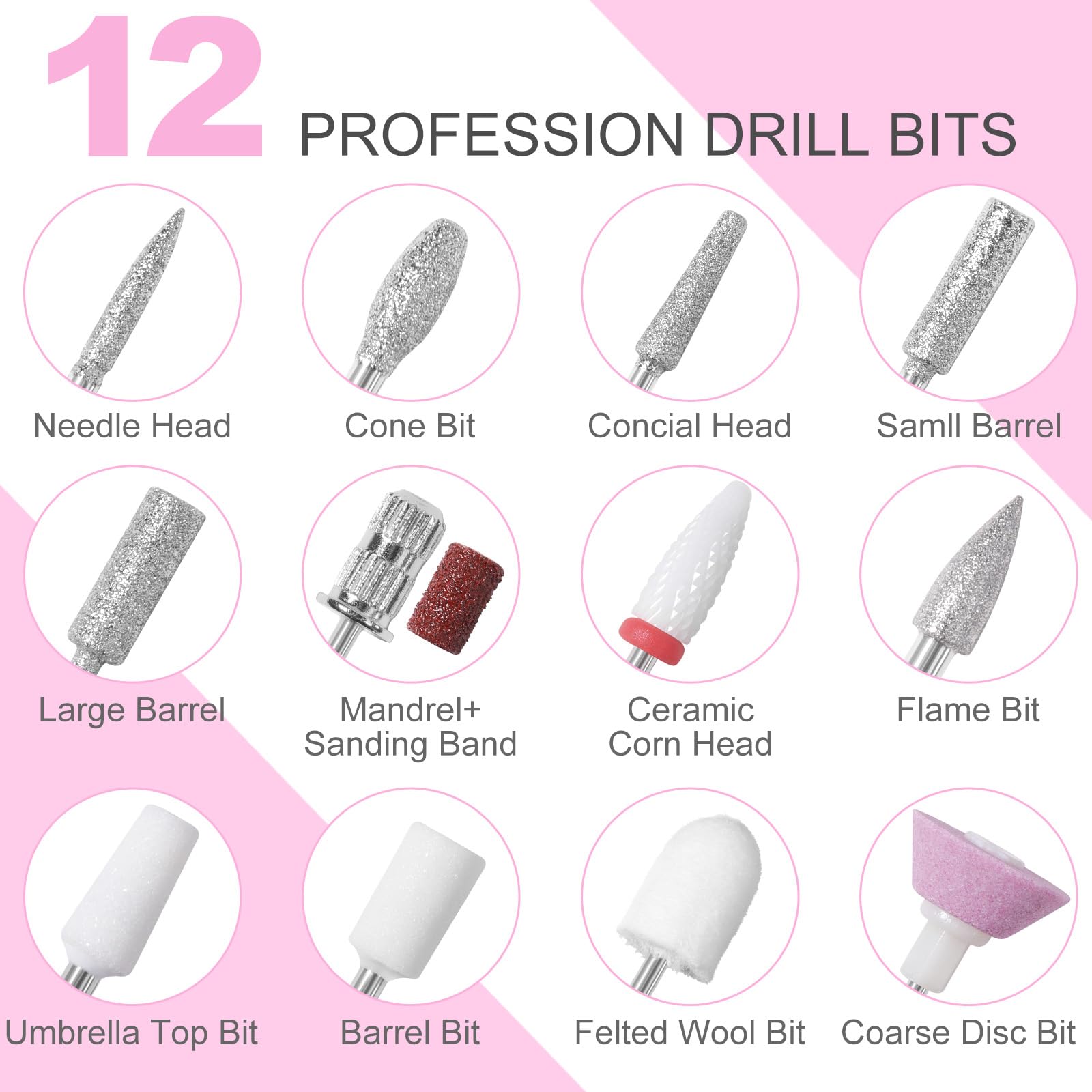 MEKK Nail Drill in use on cuticles for precise detail work